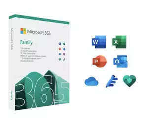 Microsoft 365 Family 2023 English APAC 1 Year Subscription Medialess for PC Mac. - Picture 1 of 1