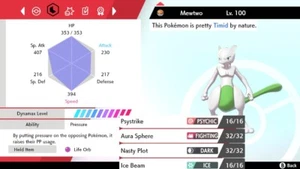 Pokemon Sword and Shield 6iv Shiny Mewtwo - FAST DELIVERY! - Picture 1 of 1