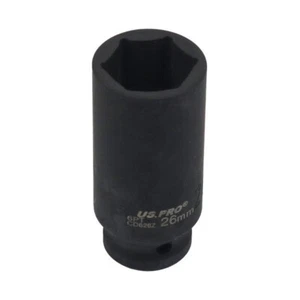 US PRO 26mm Deep Impact Socket | 1/2" Drive 6PT CR-MO Euro Style HRC45 Hardened - Picture 1 of 9