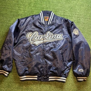 Custom Vintage Colosseum North Carolina Tarheels Satin Varsity Jacket Blue XL - Picture 1 of 4