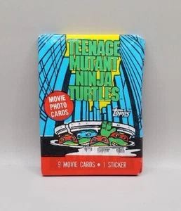 TMNT Teenage Mutant Ninja Turtles Topps Hot Hit Movie Cards 1 Unopened Pack 1990 - Picture 1 of 3