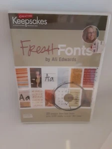 New Fresh Fonts by Ali Edwards Creating Keepsakes Scrapbook Magazine CD-ROM - Picture 1 of 3