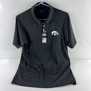 Iowa Hawkeyes New Authentic Brand Polo Black Collared Iowa Logo Medium / 3XL - Picture 1 of 15