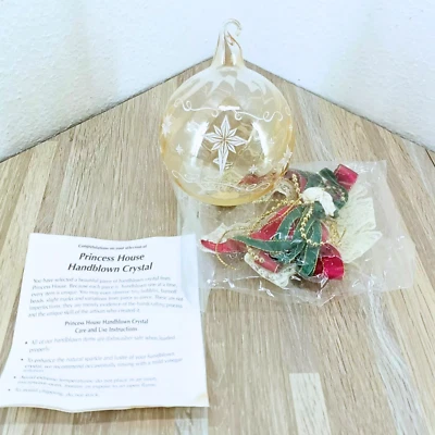 Bola de cristal adorno estrella de Navidad vintage 2001 casa princesa Foto 1 de 4