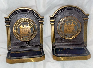 Sujetalibros de latón CS&C Co del Instituto Tecnológico de Massachusetts de la década de 1930 ¡¡GUAU!!! - Imagen 1 de 6