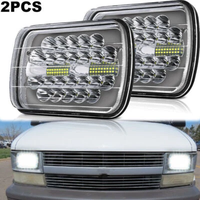 2PCS 7x6" LED Headlights Hi/Lo Sealed Beam Fit Chevrolet Astro Express Cargo Van - Image 1 of 4