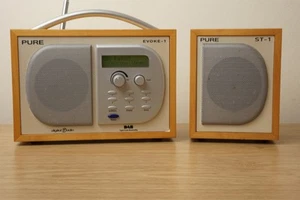Pure Evoke 1 DAB Radio & ST-1 Speaker - With Power Supply - Working - Picture 1 of 5