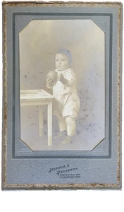 Antikes Kabinettkartenfoto - Merritt Larkin Schwink, 1 Jahr 4 Monate - Johnson & Peter - Bild 1 von 4