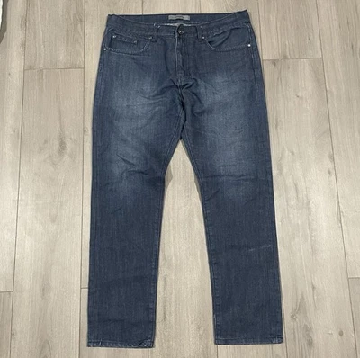 Pantalones de mezclilla para hombre Givenchy azul calce moderno 34x32 mezcla de algodón lavado oscuro  Foto 1 de 4