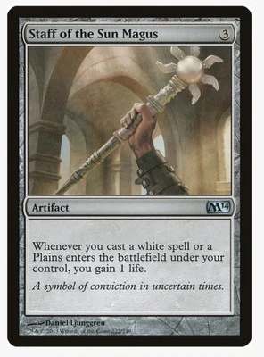 Staff of the Sun Magus | MTG Magic 2014 | EDH Lifegain Mono White | LP-NM - Image 1 of 2