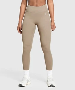 GYMSHARK Leggings da Allenamento a Rete Tasca Donna Taglia M Marrone Atletico GLLG4427 - Foto 1 di 5