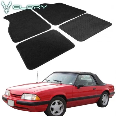 Alfombrillas de fábrica delanteras traseras de nailon para Ford Mustang 79-93 2 puertas OE Foto 1 de 4