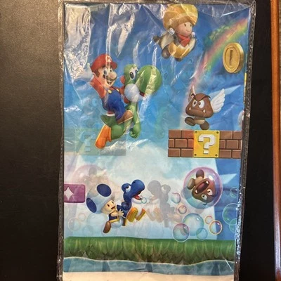 Super Mario Birthday Party Tablecloth 2pc - Image 1 of 3
