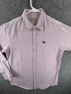 Camisa Burberry Rosa Blanco Algodón Cuadros Spandex (XL) Niños Manga Larga Tejida Niños Foto 1 de 4