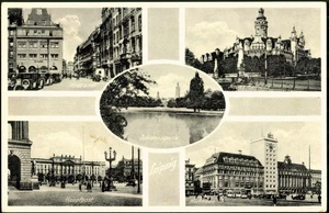Leipzig 1939 Hauptpost Messamt Hochhaus Johannapark Messe Stempel Foto Ak No.79 - Bild 1 von 2