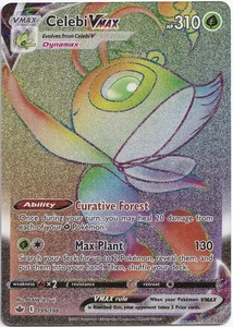 Pokémon Celebi VMAX Rainbow Secret Rare Chilling Reign 199/198 NM Englisch - Bild 1 von 1
