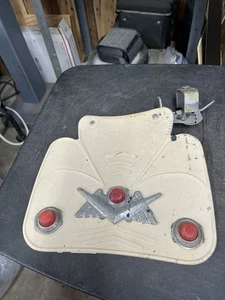 Vintage 50er 60er Jahre weiß Gummi Motorrad Schmutzfänger mit Schmucksteinen Harley Davidson - Bild 1 von 7