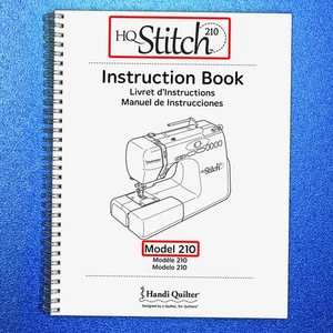 HANDI QUILTER HQ Stitch Model 210 Instruction Book Manual BIND - FRONT & BACK - Picture 1 of 7