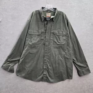 5.11 Tactical Men Button Up Shirt 2XL Green Work Shirt Mesh Vent Back - Picture 1 of 10