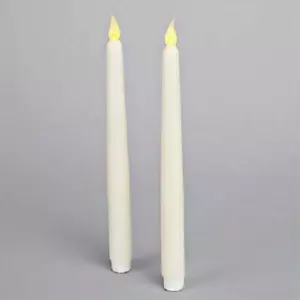 Pack x2 LED Kegelkerzen Akkubetriebene Weihnachten/Party/Geschirr - Bild 1 von 2