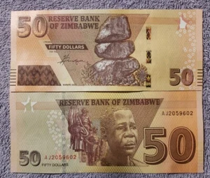 Item # I-76 Zimbabwe 50 Dollars, 2020, P-105, UNC 1 Note - Picture 1 of 1