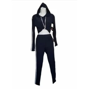 Love Ari Damen 2-teiliges Leggings Set Größe L blau leichter Cropped Hoodie. - Bild 1 von 7
