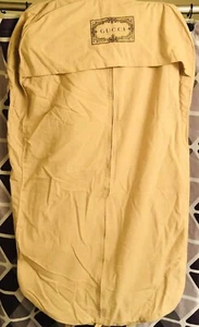 Gucci Garment Bag Beige Cotton Soft Sided Foldable Handle Travel Full Zip - Picture 1 of 6