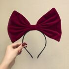 Solid Color Bowknot Headband Velvet Hair Bands Accessories Fashion Headdress