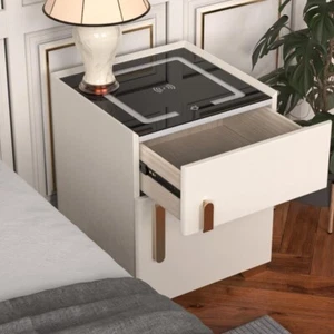 Modern Bluetooth smart bedside table, side table with safe for listening to musi - Picture 1 of 11