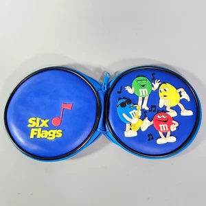 Custodia rotonda con cerniera DVD CD vintage Six Flags Amusement Park M&M Candy 12 dischi - Foto 1 di 23