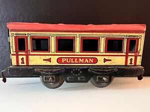 Vintage O Gauge Tinplate Train Pullman Carriage Marx Brimtoy