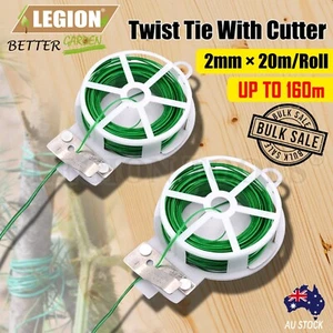 Garden Twist Ties With Cutter Gardening Wire Cable Roll Spool Plant Yard - Picture 1 of 5