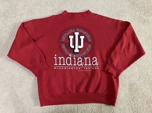 Sudadera Vintage Universidad de Indiana Adulto XL Pulóver Rojo Hoosiers Retro Usada - Imagen 1 de 24