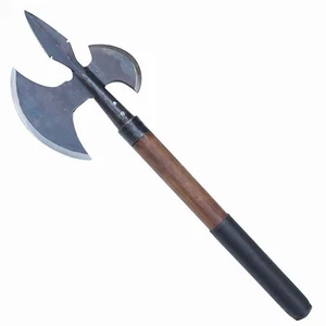 Medieval Triple Edge Hand Forged Battle Axe w/ Spike - Picture 1 of 4