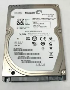 ST9250315AS Seagate 2.5" 320 GB SATA 7200 RPM 16 MB HDD 250GB HARD DRIVE- - Picture 1 of 3