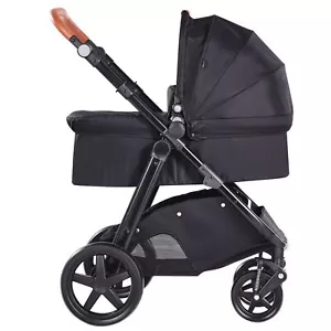 Stroller Travel System With Bassinet Playard Baby Combo Set 2-in-1 Black - Picture 1 of 11