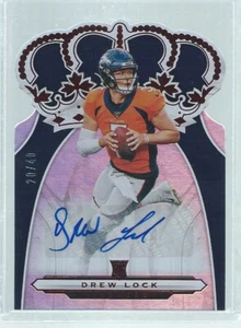 DREW LOCK 2019 PANINI CHRONICLES CROWN ROYALE DIE CUT AUTO RED RC #D 20/40 - Picture 1 of 1
