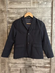 Zara Blazer Sports Coat Jacket Blue Plaid Boys Size 10 Good Condition - Picture 1 of 12