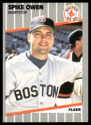 1989 Fleer #93 Spike Owen - Boston Red Sox - Image 1 of 2