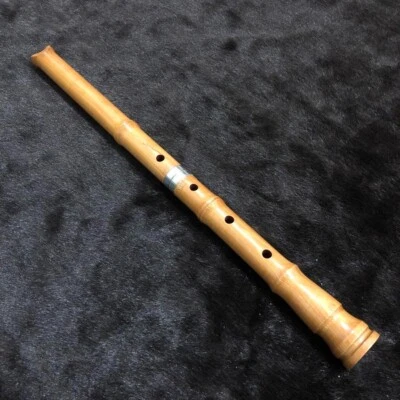 Instrumento japonés Shakuhachi 24 pulgadas flauta vertical de bambú con letrero Foto 1 de 4