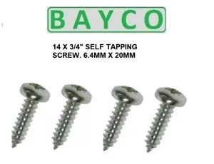 14 X 3/4" TORNILLO AUTOGOLPE CABEZA POZI 6.4MM X 20MM VARIOS QTYS - Imagen 1 de 2