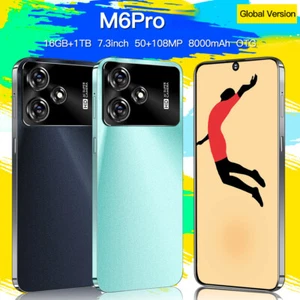 New M6 Pro Smartphone Android 16+1TB 7.3'' Global Factory Unlocked 8000mAh Gifts - Afbeelding 1 van 20