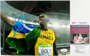 Usain Bolt Signed 2016 Summer Olympics Rio 8x10 Photo H Autograph JSA COA - Picture 1 of 1