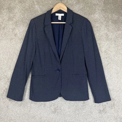 Chaqueta Chico’s Mujer 0 Azul Lunares Elastizada Botón Frontal Forrada Blazer- 9686* Foto 1 de 4