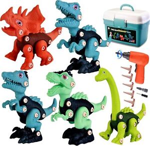 5x Take Apart Dinosaur Toys for Kids Construction Build Set Fun Toy Xmas Gift