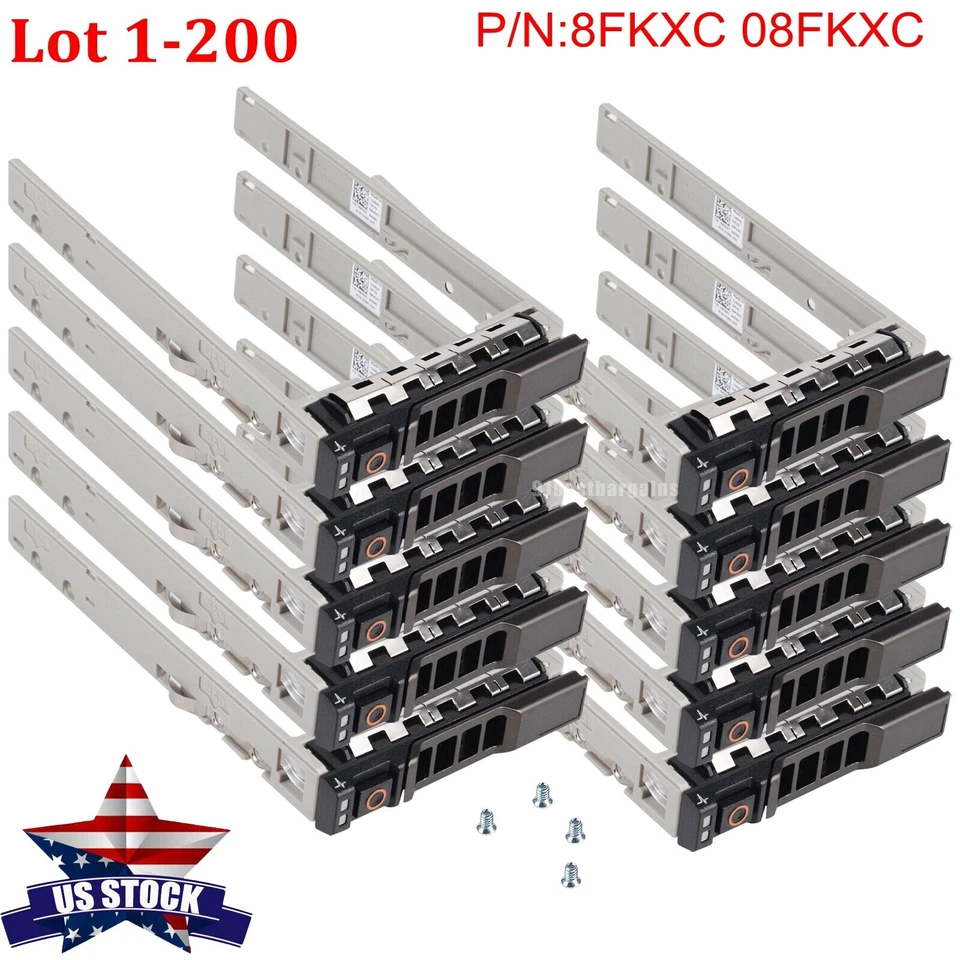 Lot 2.5" 8FKXC Drive Caddy For Dell PowerEdge R430 R630 R730 R730xd T630 MD1220 - Image 1 of 4