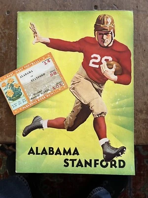 1935 Rose Bowl Alabama v Stanford football program/BEAR BRYANT/D.HUTSON/E.NEVERS - Image 1 of 4