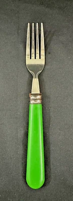 Gibson Vintage Acero Inoxidable Verde Mango Poinsettia-Dije de Navidad Tenedor-¡Raro! Foto 1 de 4