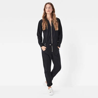 G-Star Damen Jumpsuit Raw Utility Zip Boiler Suit Relaxed Fit Black Größe: S - Bild 1 von 4