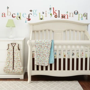 6 pc Skip Hop Alphabet Zoo Complete Sheet Bumper-Free Crib Bedding Set NIP - Picture 1 of 12